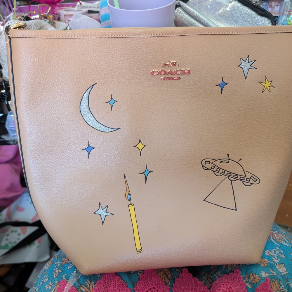 Coach Beige Celestial Shoulder Bag - Picture 2 of 4